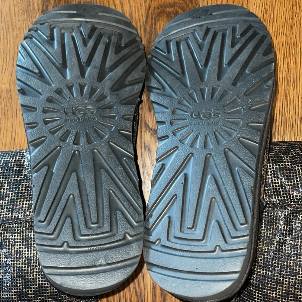 UGG Metallic Silver and Black Patterned Winter Boots - Picture 14 of 16